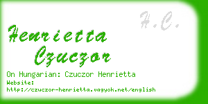 henrietta czuczor business card